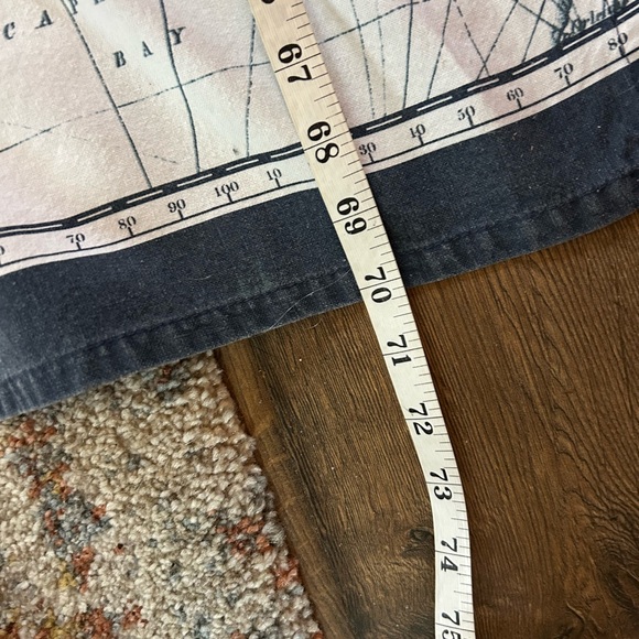 Nautical Anchor Print Cotton Shower Curtain - Picture 3 of 5